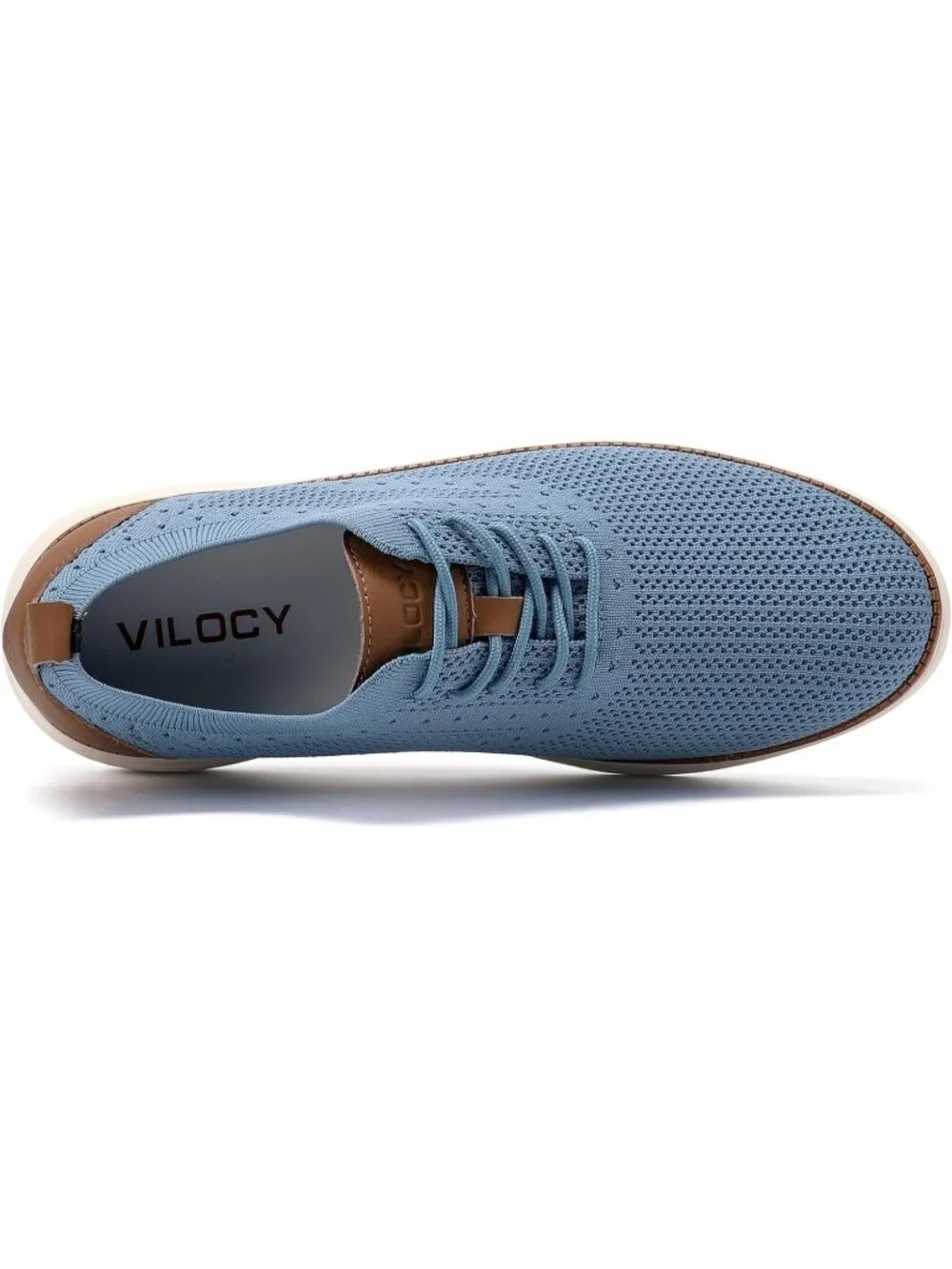 VILOCY Men's Blue Ethylene Vinyl Acetate Casual Breathable Comfortable Sneakers